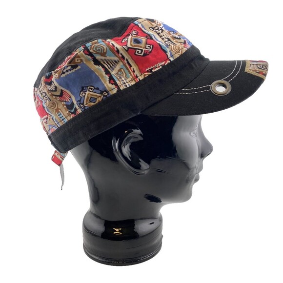Vtg Y2K KBETHOS Hat Cap Women's Strapback Aztec Tribal Colorful Print Cotton NEW - Picture 4 of 8